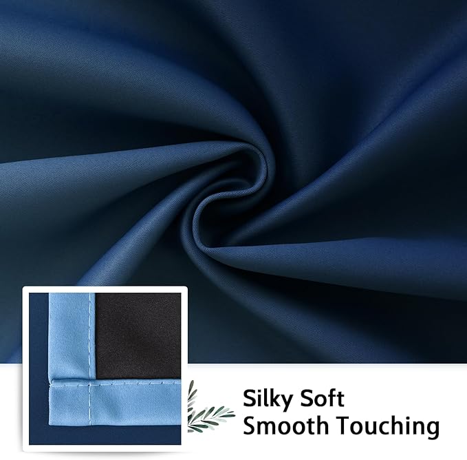 SimpleHome Blue Ombre 100% Blackout Curtains - Image 6