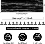 35x120 Inch Black Cheesecloth Table Runner Halloween Gothic Wedding Decor