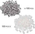 Hicarer 100 Pcs R-Type Cable Clips with Screws, 1/4" Wire Cord Organizer