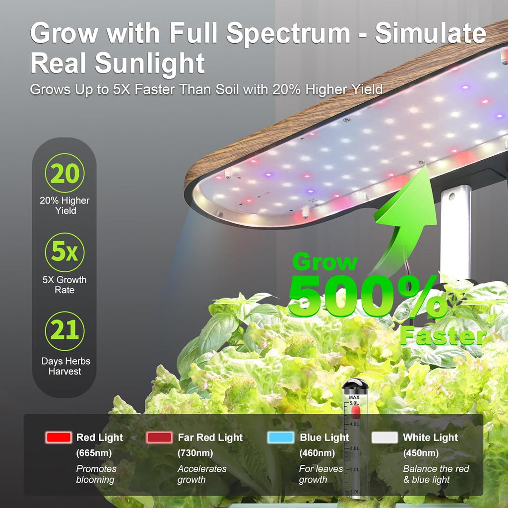 Hydroponics Growing System Indoor Garden: 12 Pods Hydroponic Planter