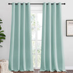 NICETOWN Aqua Blue Blackout Curtains 108" Long by NICETOWN