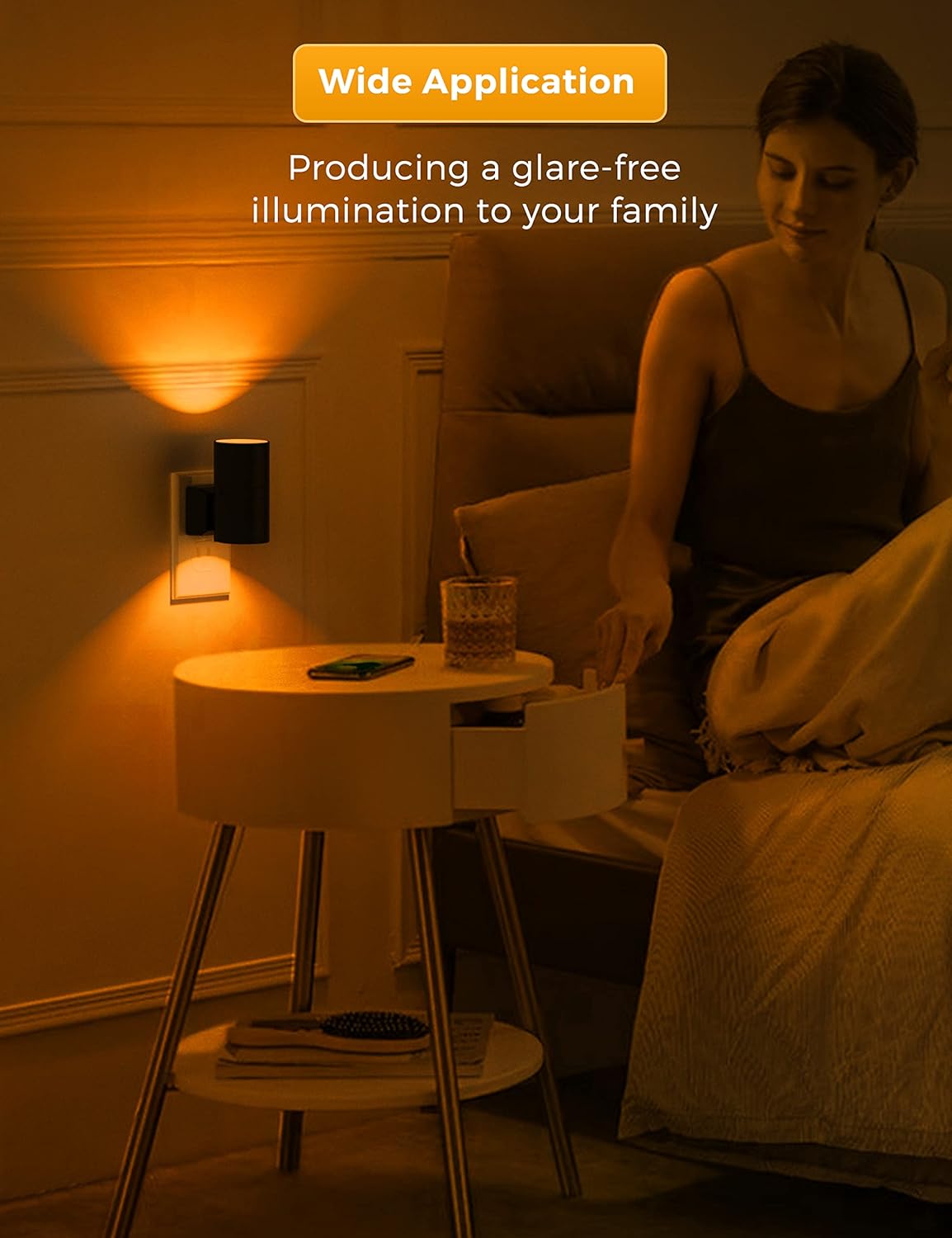 L LOHAS LED Night Light, Amber Nightlight,Dimmable Night Light,Light Sensor