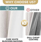 H.VERSAILTEX Linen Curtains 100% Blackout Curtains - Image 3