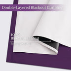 Yakamok Room Darkening 100% Blackout Curtains Grommet Window Treatments - Image 4