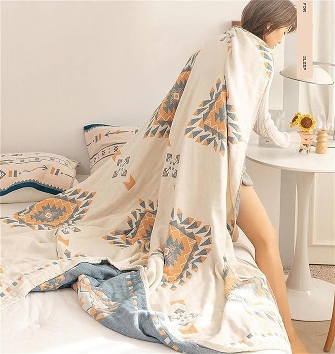 MSGKV Spring Blankets Cotton Throw Blanket 60''x 80'' Muslin Blanket - Image 6
