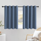 NICETOWN Stone Blue Short Curtains 36 inches Long by NICETOWN