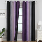 Estelar Textiler Purple and Black Ombre Blackout Curtains 108 Inch Length 2 by ESTELARTEXTILER