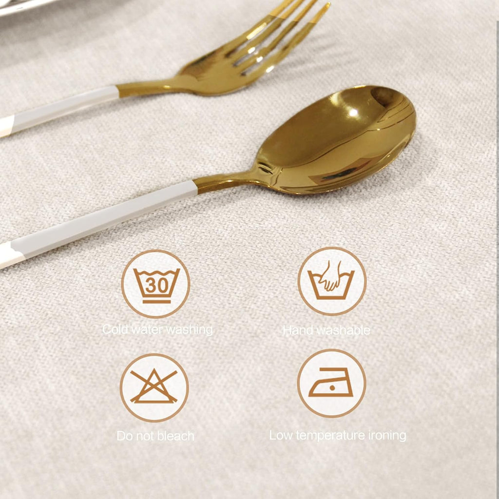 Table Cloth Rectangle Table Cover 71"x55" Beige Tablecloth