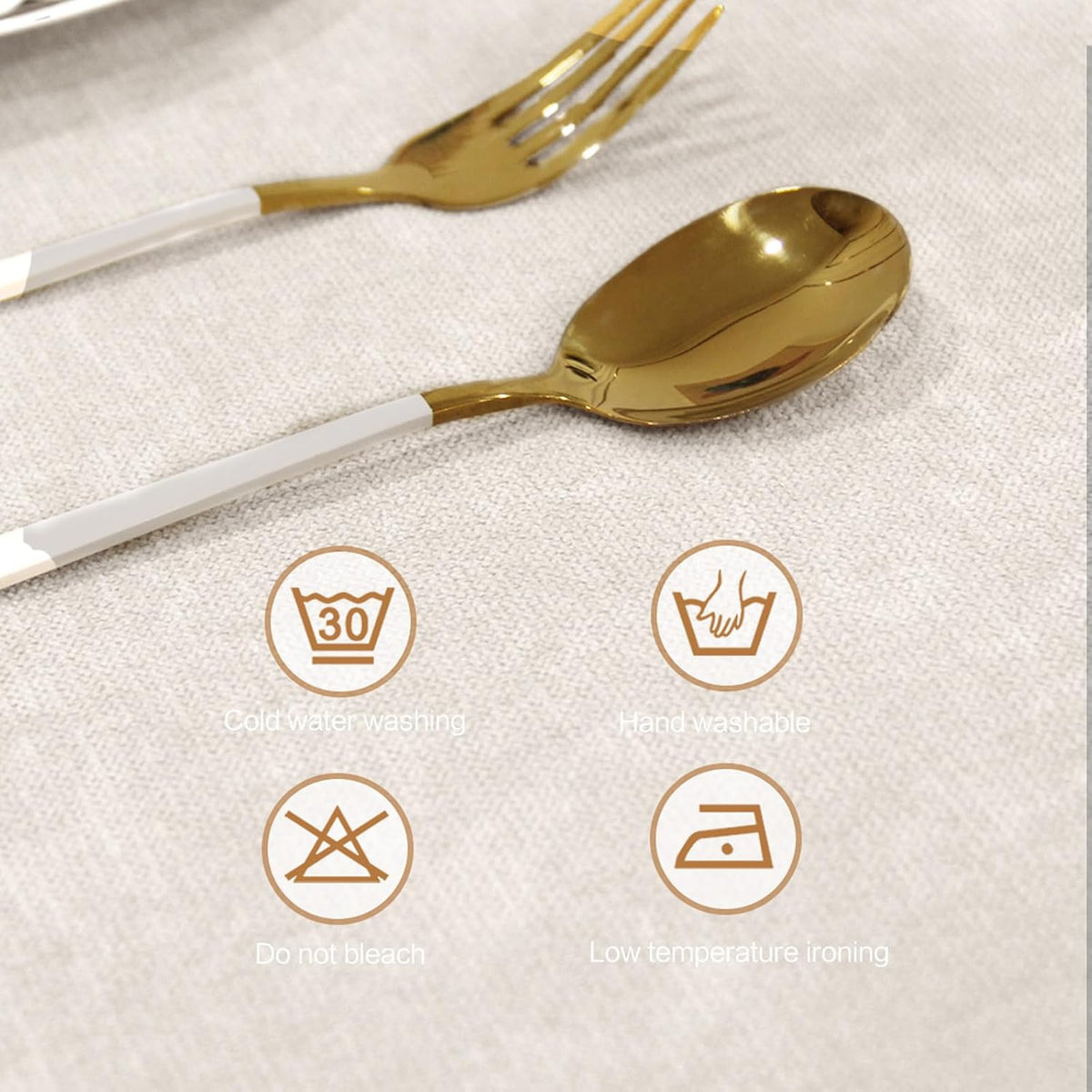 Table Cloth Rectangle Table Cover 71"x55" Beige Tablecloth