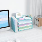 Spacrea 4-Tier Paper Organizer for Desk with File Organizer