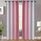 Yakamok Room Darkening Gradient Color Ombre Curtains 84 Inch Length, Thermal - Image 2