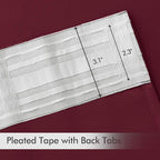 MIULEE Christmas Wine Red Back Tab Blackout Curtains 102 Inch Long 2 Panels Set - Image 4