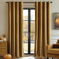 MIULEE Elegant Velvet Curtains Gold Grommet Curtains Fall Thermal Insulated by MIULEE