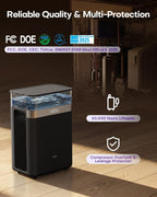 avylo 5000 Sq.Ft Dehumidifier for Basement with Pump and Drain Hose, Black