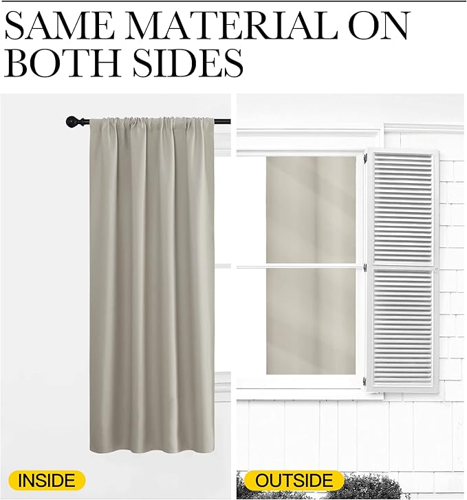 NICETOWN Blackout Curtains for Living Curtains, Room Darkening Window Curtain - Image 5
