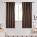 Deconovo Blackout Curtains, Thermal Insulated, W42 x L72 2 Panels, Back Tab by Deconovo
