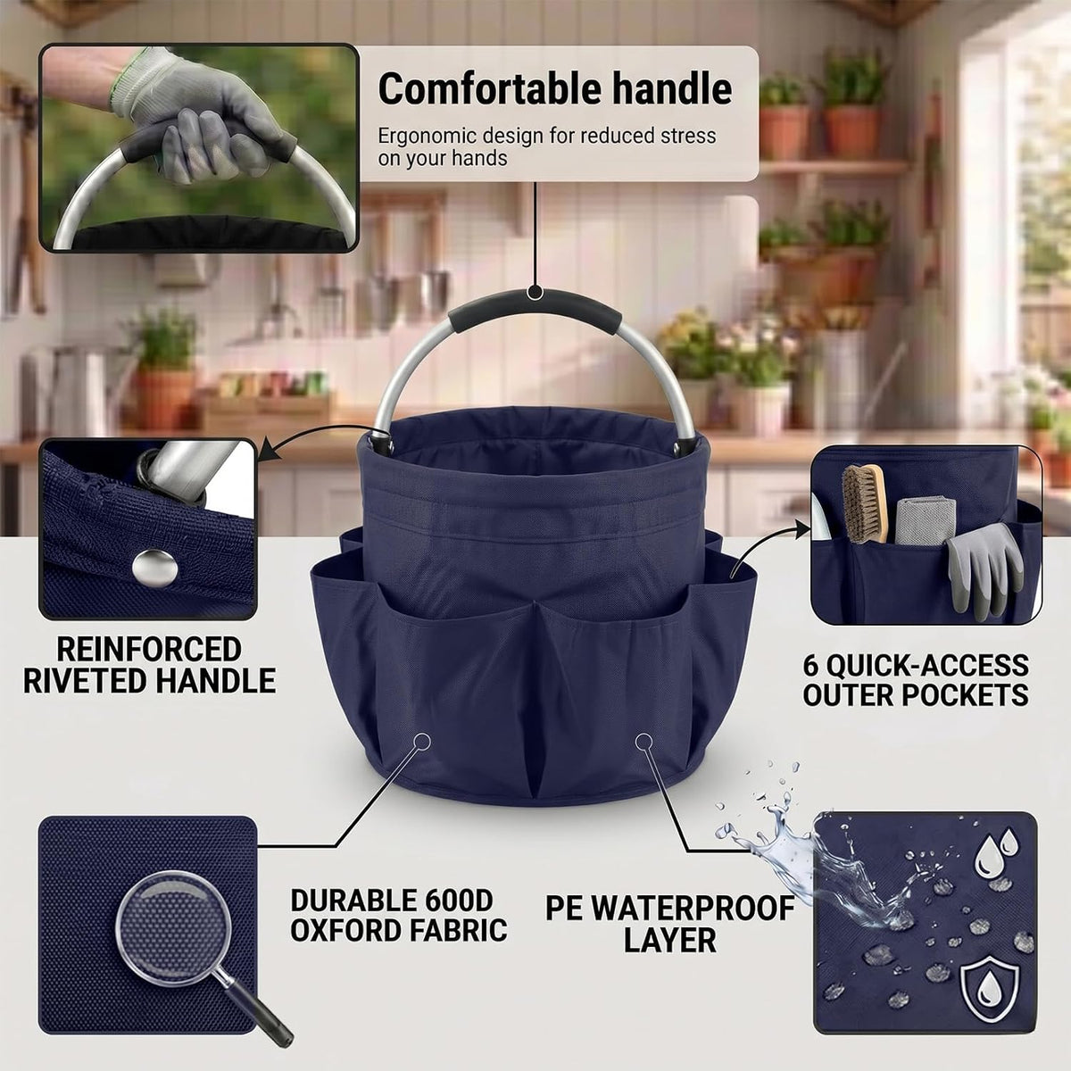 Cleaning Caddy For Cleaning Supplies Organizer Bucket