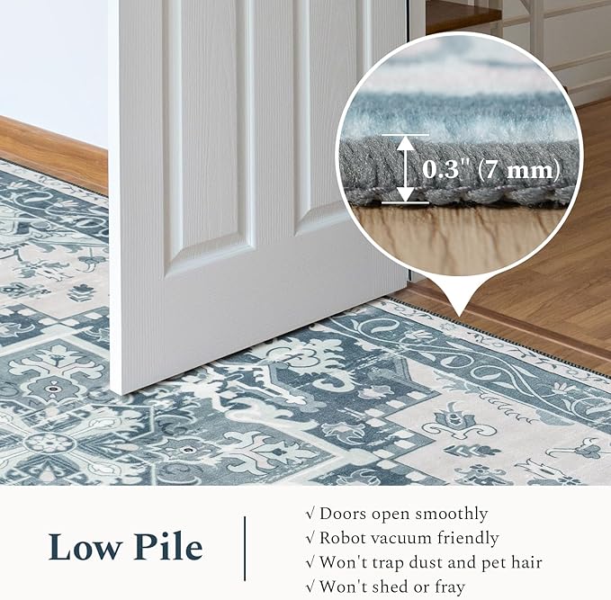 Rugflix 6x9 Area Rug for Living Room, Machine Washable Area Rugs - Image 4