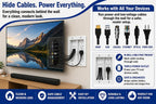 Premium in Wall TV Cable Management Kit for 65+ Inch Smart TVs with Recessed Triple Outlet Box, Wire Hider, Pass Through Plate, Low Voltage Cable Plate, Wire Concealer, Home Theater DIY