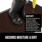 GORILLA GRIP 100% Waterproof All-Season WeatherMAX Doormat, US Designed Natural - Image 4