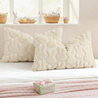 decorUhome Easter Bunny Pillow Covers 12x20 Inch Set of 2, Soft Plush Faux Wool - Image 5