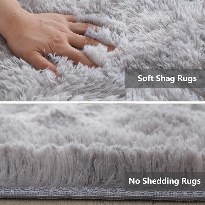 Shag Area Rugs for Bedroom Living Room, 8X10 Ultra Soft Fluffy Area Rugs for - Image 4
