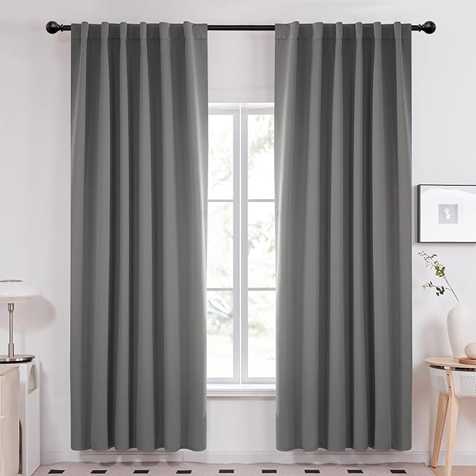Deconovo Blackout Curtain Panels Window Draperies Rod Pocket/Back Tab Curtains by Deconovo