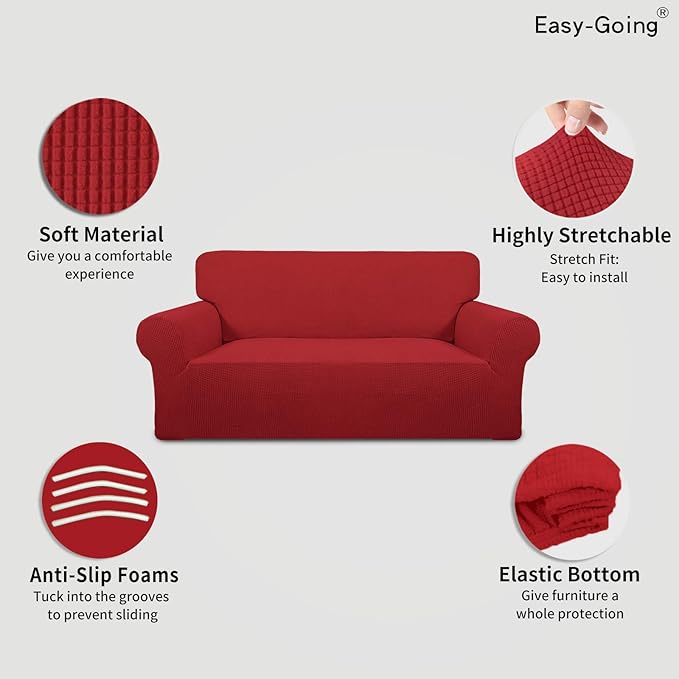 Easy-Going Stretch Oversized Loveseat Slipcover 1-Piece Sofa Cover Furniture - Image 3