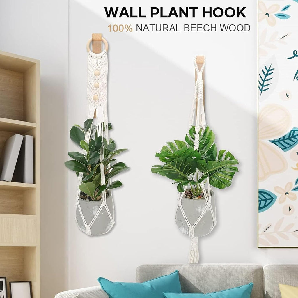 2 Pack 8 Inch Wall Mount Plant Hanging Hooks