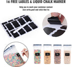 FOOYOO Cereal Containers Storage Set - 4 Piece Airtight Large Food Storage Containers(135.2oz), BPA Free Dispenser Plastic Cereal Storage Containers