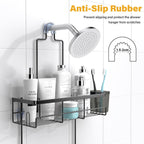 Hanging Shower Caddy Over Showerhead - Rustproof No Drill Shower Organizer
