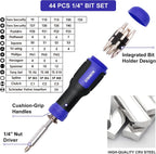 STREBITO 191-Piece Multi-Bit Screwdriver, Precision Screwdriver Set(Blue)