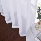 NICETOWN White Sheer Curtains for Bedroom Windows 84" Length - Image 6