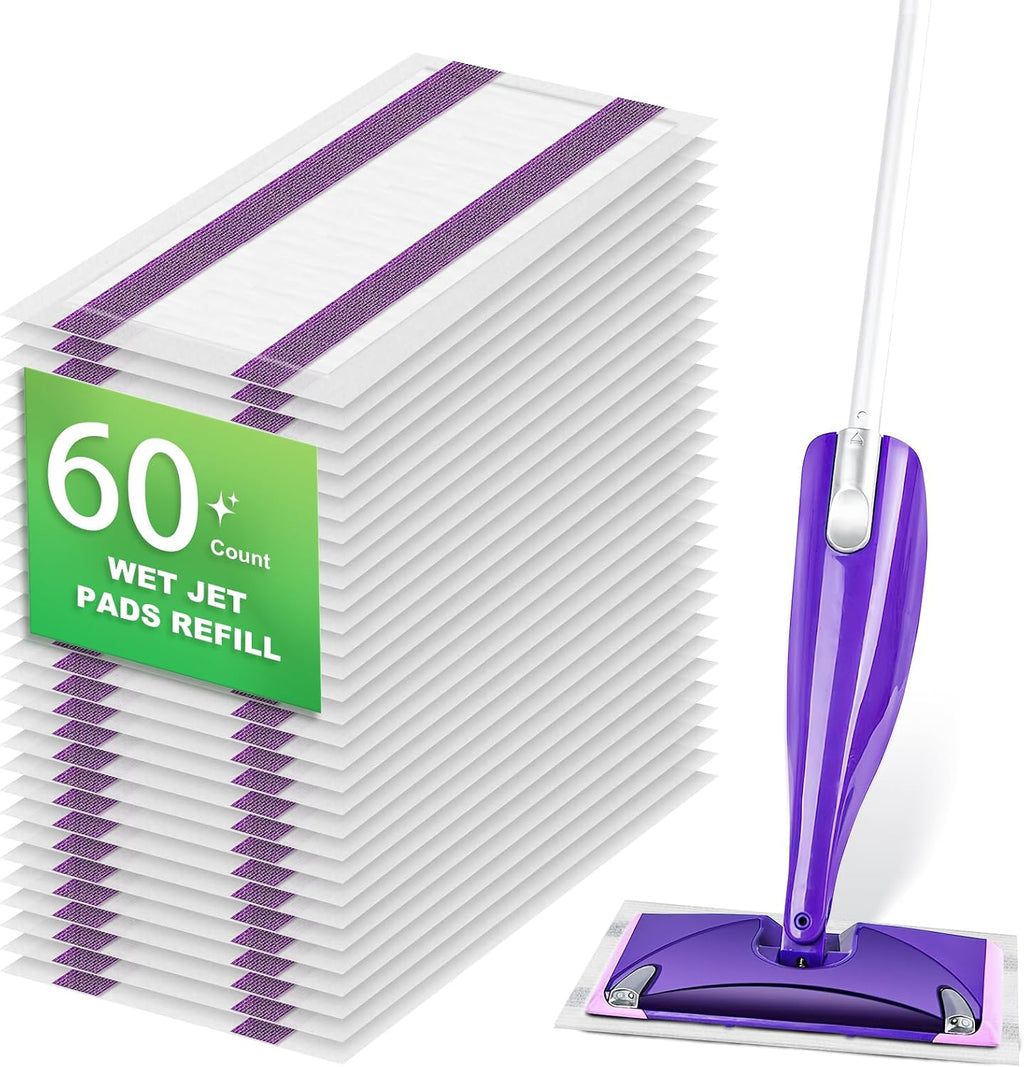 60 Pack for Swiffer Wet Jet Pads for Swiffer Wet Jet Mop