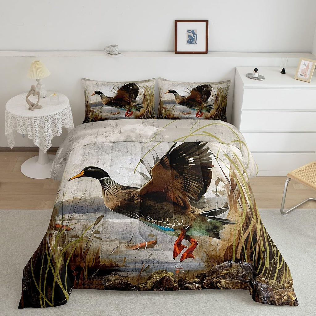 Feelyou Boys Construction Bedding Set Full Size Comforter for Kids Tractor Trucks Comforter Set Toddler Room Decor Car Bed Cartoon Excavator Quilted with 2 Pillow Cases