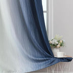 Estelar Textiler Navy Blue and Sage Green Ombre Blackout Curtains - Image 6