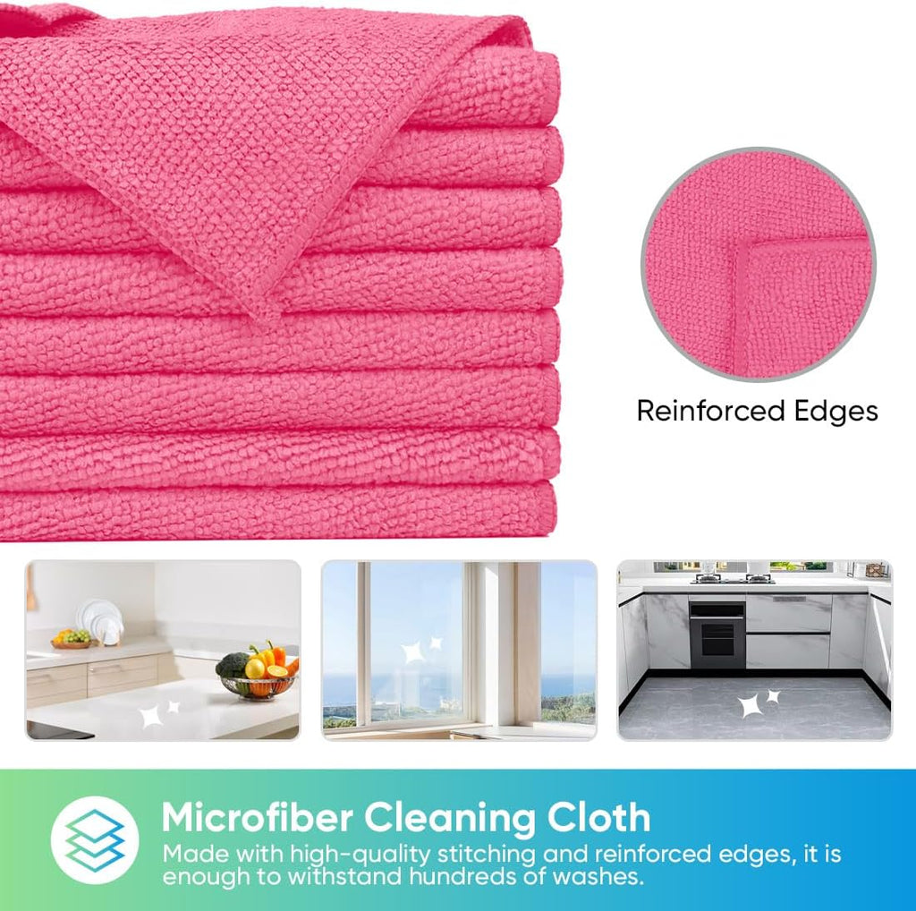 HOMEXCEL 50PK Microfiber Cleaning Cloth, Cleaning Rag for Home, 11.5x11.5in