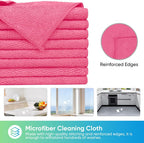 HOMEXCEL 50PK Microfiber Cleaning Cloth, Cleaning Rag for Home, 11.5x11.5in