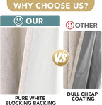 H.VERSAILTEX Linen Curtains 100% Blackout Curtains - Image 3