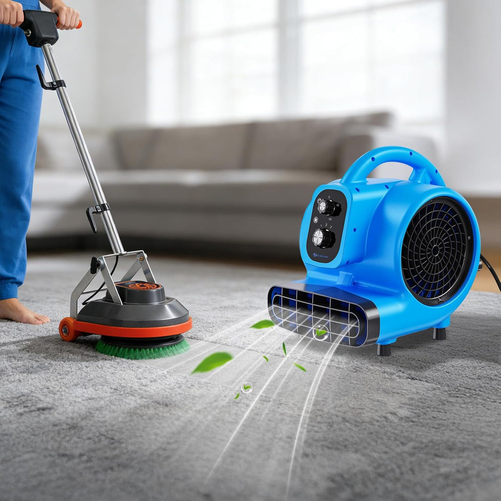 Air Mover 1/4 HP 1000 CFM Portable Blower Fan Carpet Dryer, Floor Dryer Fan