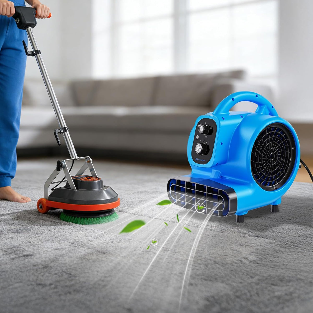 Air Mover 1/4 HP 1000 CFM Portable Blower Fan Carpet Dryer, Floor Dryer Fan