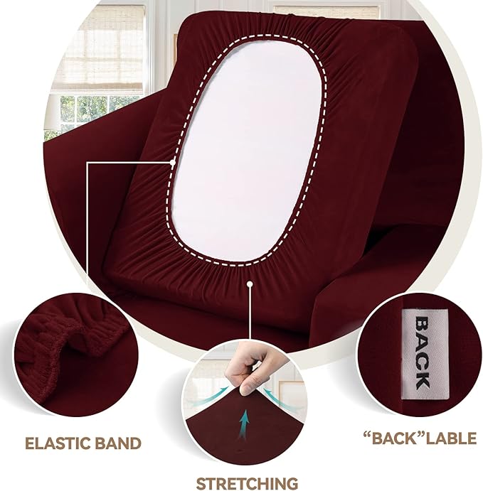 WEERRW Velvet High Stretch Couch Covers - Image 3