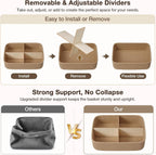 3 Pack Small Woven Storage Baskets for Organizing, Shelf Baskets, Brown