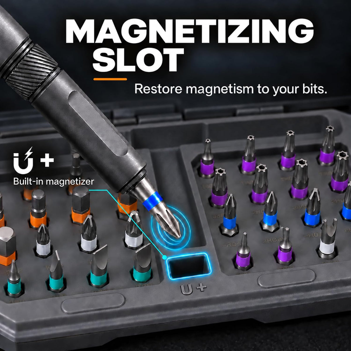 42 in 1 Magnetic Ratchet Screwdriver Set with T-Handle