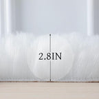 linmopm Faux Fur Rug White Sheepskin Shag Fluffy Fuzzy 6x9 ft Rugs - Image 2