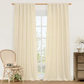 LAMIT Beige Linen Curtains 84 inches by LAMIT