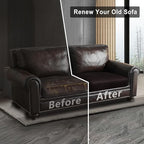 Leather Look Couch Cushion Covers Sofa Seat Slipcovers Sets Couches Furniture - Image 7