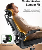 Marsail Ergonomic Office Chair with Lumbar Support, Home Office Desk Chair
