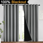 Yakamok 100% Grey Blackout Curtains - Image 2