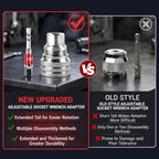 Joyzan Multi-function Universal Socket Wrench Tool, 3/8" Drive Ratchet